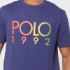 Camisetas de cuello redondo con el logotipo de Ralph Lauren para hombre en azul marino Camisetas de cuello redondo con el logotipo de Ralph Lauren para hombre en azul marino
