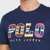 Camisetas de cuello redondo con el logotipo de Ralph Lauren para hombre en azul marino