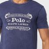 Camisetas de cuello redondo con el logotipo de Ralph Lauren para hombre en azul marino Camisetas de cuello redondo con el logotipo de Ralph Lauren para hombre en azul marino