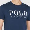 Camisetas de cuello redondo con el logotipo de Ralph Lauren para hombre en azul marino Camisetas de cuello redondo con el logotipo de Ralph Lauren para hombre en azul marino