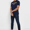 Camisetas de cuello redondo con el logotipo de Ralph Lauren para hombre en azul marino