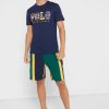 Camisetas de cuello redondo con el logotipo de Ralph Lauren para hombre en azul marino