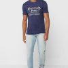 Camisetas de cuello redondo con el logotipo de Ralph Lauren para hombre en azul marino Camisetas de cuello redondo con el logotipo de Ralph Lauren para hombre en azul marino