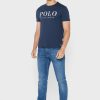 Camisetas de cuello redondo con el logotipo de Ralph Lauren para hombre en azul marino Camisetas de cuello redondo con el logotipo de Ralph Lauren para hombre en azul marino