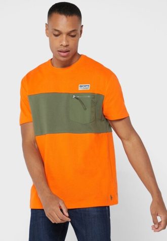 Camisetas de cuello redondo con el logotipo de Ralph Lauren para hombre en color naranja Camisetas de cuello redondo con el logotipo de Ralph Lauren para hombre en color naranja