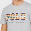 Camisetas de cuello redondo con el logotipo de Ralph Lauren para hombre en gris