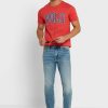 Camisetas de cuello redondo con eslogan de Ralph Lauren para hombre en rojo