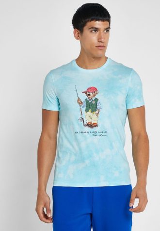 Camisetas de cuello redondo con gráfico de Ralph Lauren para hombre en azul Camisetas de cuello redondo con gráfico de Ralph Lauren para hombre en azul