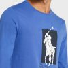 Camisetas de cuello redondo con gráfico de Ralph Lauren para hombre en azul Camisetas de cuello redondo con gráfico de Ralph Lauren para hombre en azul