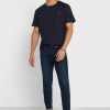 Camisetas de cuello redondo con logotipo bordado de Ralph Lauren para hombre en azul marino