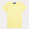 Camisetas de cuello redondo de algodón orgánico Ralph Lauren amarillas para mujer Camisetas de cuello redondo de algodón orgánico Ralph Lauren amarillas para mujer