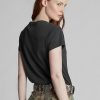 Camisetas de cuello redondo de algodón Ralph Lauren para mujer, color negro Camisetas de cuello redondo de algodón Ralph Lauren para mujer, color negro