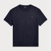 Camisetas de cuello redondo de jersey de corte clásico Ralph Lauren para hombre en azul marino Camisetas de cuello redondo de jersey de corte clásico Ralph Lauren para hombre en azul marino