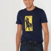 Camisetas de cuello redondo estampadas Ralph Lauren para hombre en azul marino