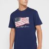 Camisetas de cuello redondo estampadas Ralph Lauren para hombre en azul marino