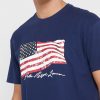 Camisetas de cuello redondo estampadas Ralph Lauren para hombre en azul marino