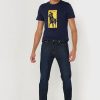 Camisetas de cuello redondo estampadas Ralph Lauren para hombre en azul marino