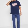 Camisetas de cuello redondo estampadas Ralph Lauren para hombre en azul marino
