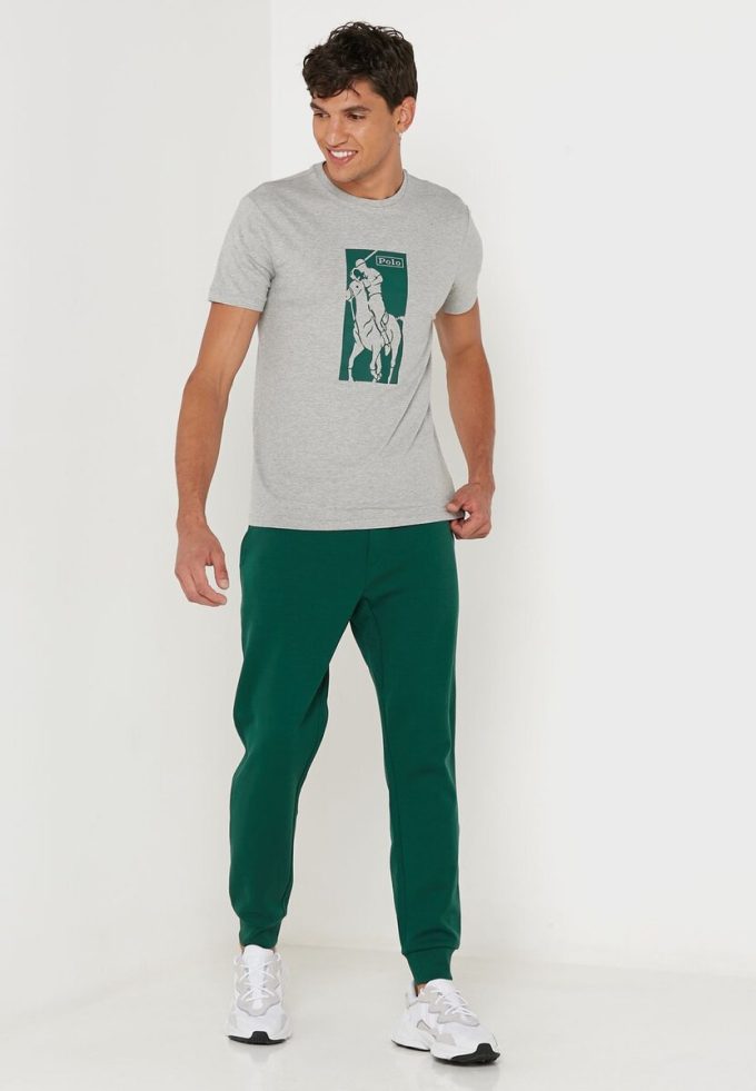 Camisetas de cuello redondo estampadas Ralph Lauren para hombre en gris