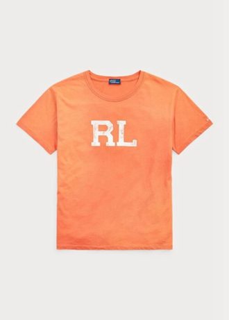 Camisetas de jersey con el logotipo de Ralph Lauren RL para mujer en color naranja Camisetas de jersey con el logotipo de Ralph Lauren RL para mujer en color naranja