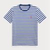 Camisetas de punto a rayas Ralph Lauren de corte entallado para hombre en azul Camisetas de punto a rayas Ralph Lauren de corte entallado para hombre en azul