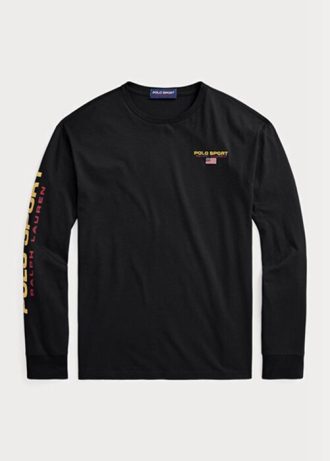 Camisetas deportivas Ralph Lauren Classic Fit Polo para hombre, color negro Camisetas deportivas Ralph Lauren Classic Fit Polo para hombre, color negro