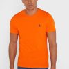 Camisetas esenciales de cuello redondo Ralph Lauren para hombre en color naranja Camisetas esenciales de cuello redondo Ralph Lauren para hombre en color naranja