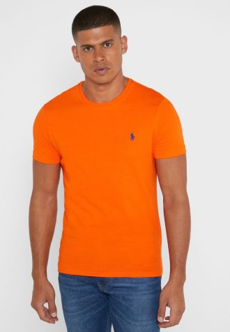 Camisetas esenciales de cuello redondo Ralph Lauren para hombre en color naranja