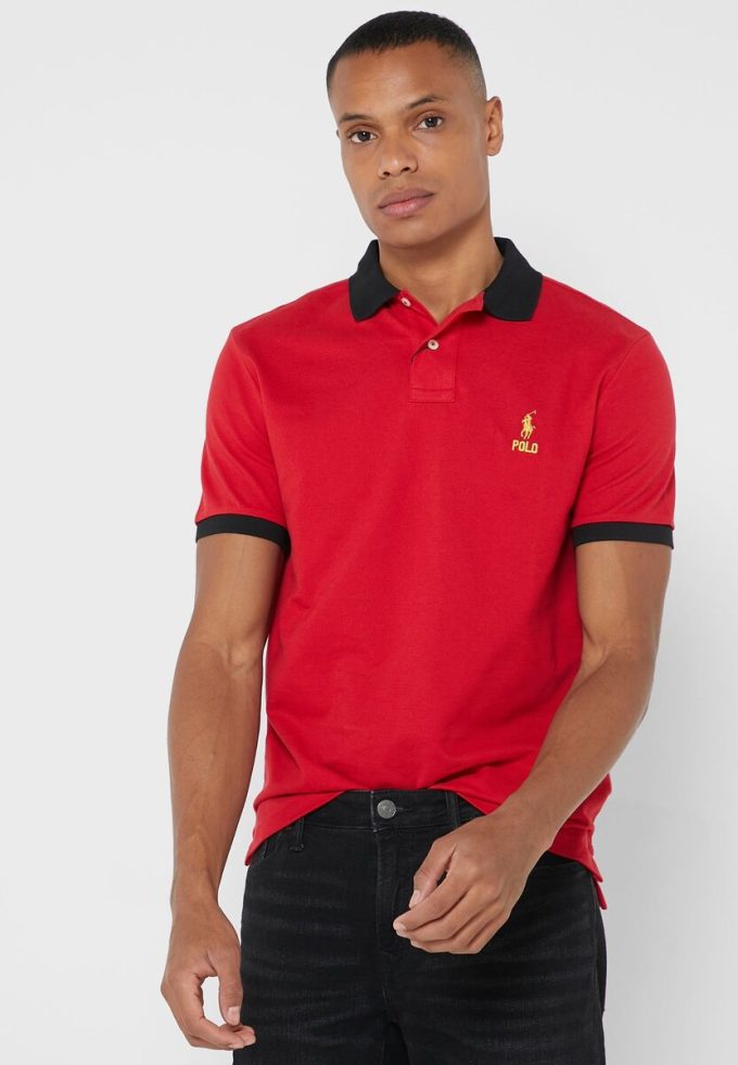Camisetas esenciales Ralph Lauren rojas para hombre