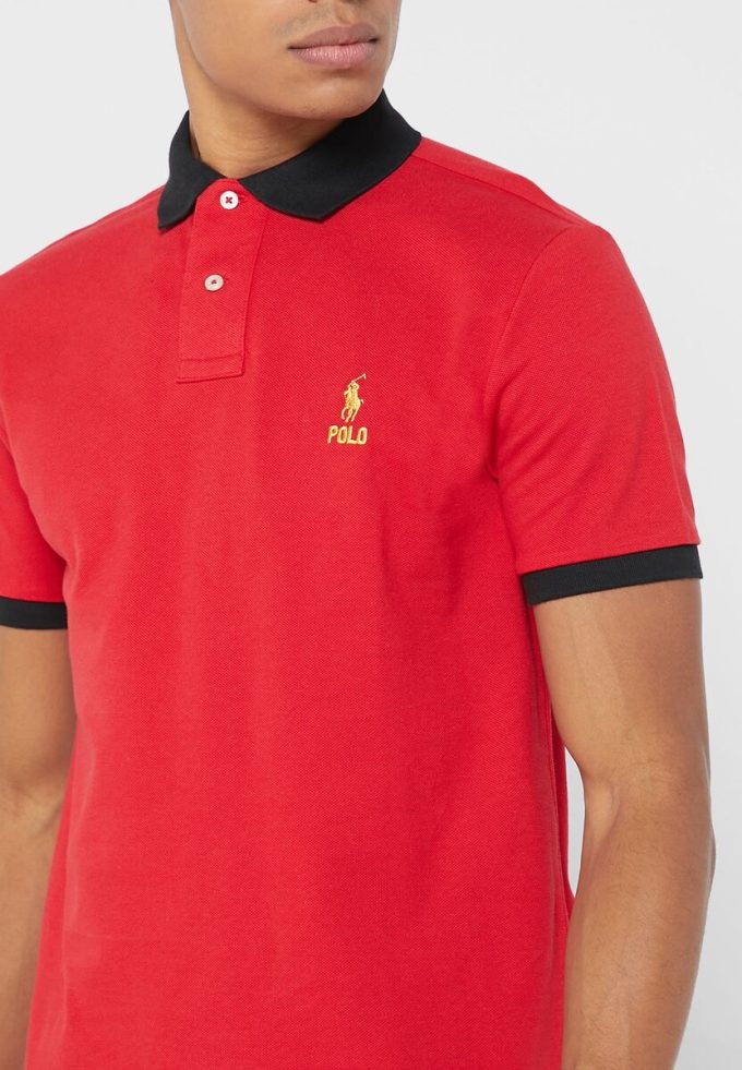 Camisetas esenciales Ralph Lauren rojas para hombre