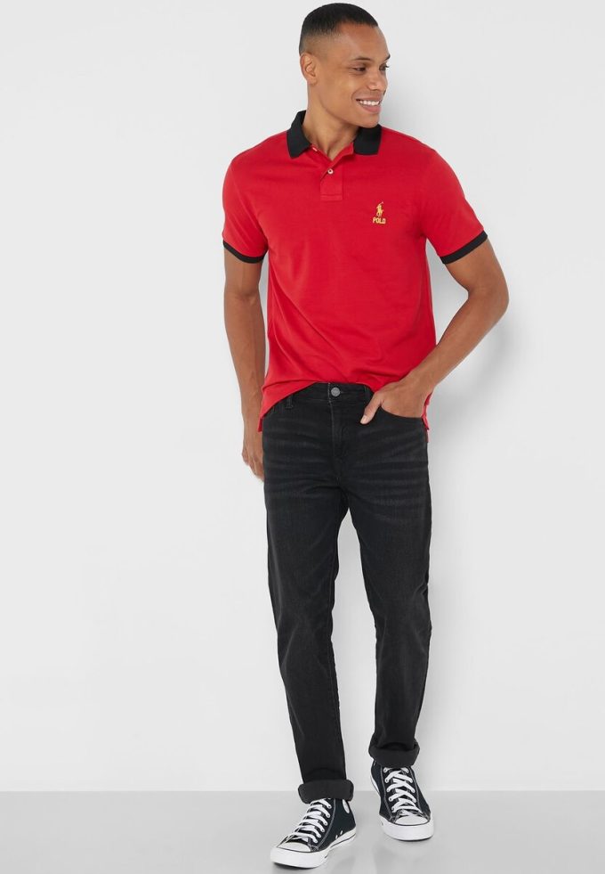 Camisetas esenciales Ralph Lauren rojas para hombre