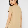 Camisetas gráficas de cuello redondo Ralph Lauren para mujer en color marrón