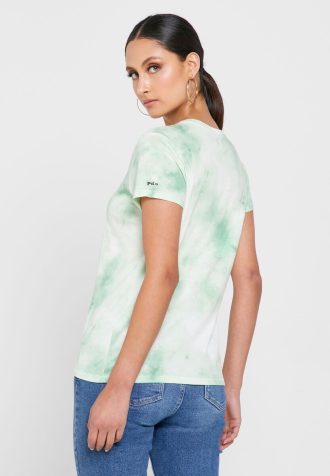 Camisetas gráficas de cuello redondo Ralph Lauren verdes para mujer