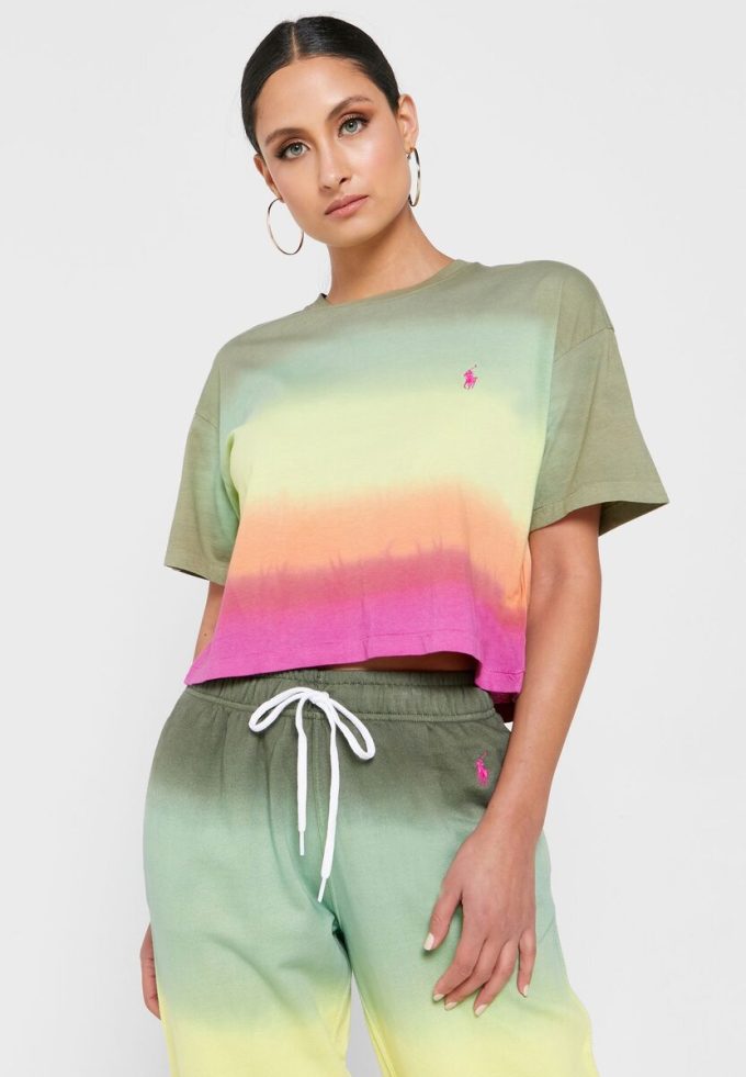Camisetas gráficas multicolores de cuello redondo de Ralph Lauren para mujer Camisetas gráficas multicolores de cuello redondo de Ralph Lauren para mujer
