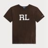 Camisetas marrones con el logotipo de Ralph Lauren RL para mujer Camisetas marrones con el logotipo de Ralph Lauren RL para mujer