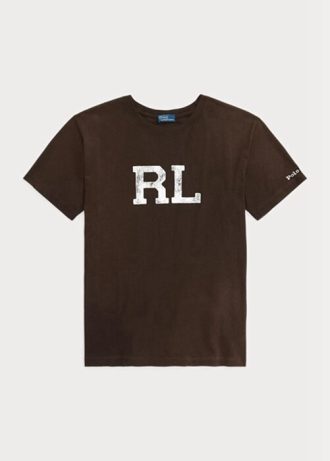 Camisetas marrones con el logotipo de Ralph Lauren RL para mujer