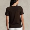 Camisetas marrones con el logotipo de Ralph Lauren RL para mujer Camisetas marrones con el logotipo de Ralph Lauren RL para mujer