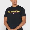Camisetas negras de cuello redondo con el logotipo de Ralph Lauren para hombre