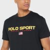 Camisetas negras de cuello redondo con el logotipo de Ralph Lauren para hombre
