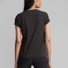 Camisetas negras de jersey de algodón con el logotipo de Ralph Lauren para mujer Camisetas negras de jersey de algodón con el logotipo de Ralph Lauren para mujer