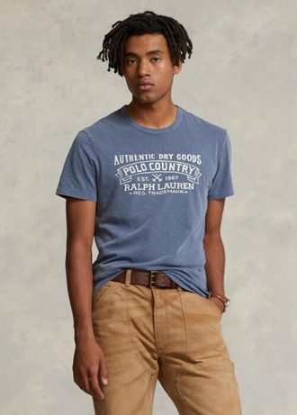 Camisetas polo Ralph Lauren de corte entallado para hombre, en azul Camisetas polo Ralph Lauren de corte entallado para hombre, en azul