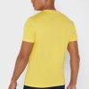 Camisetas Ralph Lauren amarillas de cuello redondo con logo en el pecho para hombre Camisetas Ralph Lauren amarillas de cuello redondo con logo en el pecho para hombre