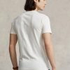 Camisetas Ralph Lauren blancas de cuello redondo y corte entallado para hombre