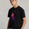 Camisetas Ralph Lauren Classic Fit Big Pony para hombre, color negro Camisetas Ralph Lauren Classic Fit Big Pony para hombre, color negro