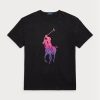 Camisetas Ralph Lauren Classic Fit Big Pony para hombre, color negro Camisetas Ralph Lauren Classic Fit Big Pony para hombre, color negro