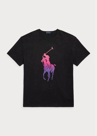 Camisetas Ralph Lauren Classic Fit Big Pony para hombre, color negro Camisetas Ralph Lauren Classic Fit Big Pony para hombre, color negro