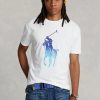 Camisetas Ralph Lauren de corte clásico Big Pony para hombre, blancas