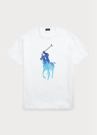 Camisetas Ralph Lauren de corte clásico Big Pony para hombre, blancas Camisetas Ralph Lauren de corte clásico Big Pony para hombre, blancas