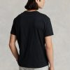Camisetas Ralph Lauren de cuello redondo de jersey de corte clásico para hombre, color negro