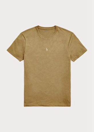 Camisetas Ralph Lauren de cuello redondo, entalladas y personalizadas, color marrón para hombre Camisetas Ralph Lauren de cuello redondo, entalladas y personalizadas, color marrón para hombre